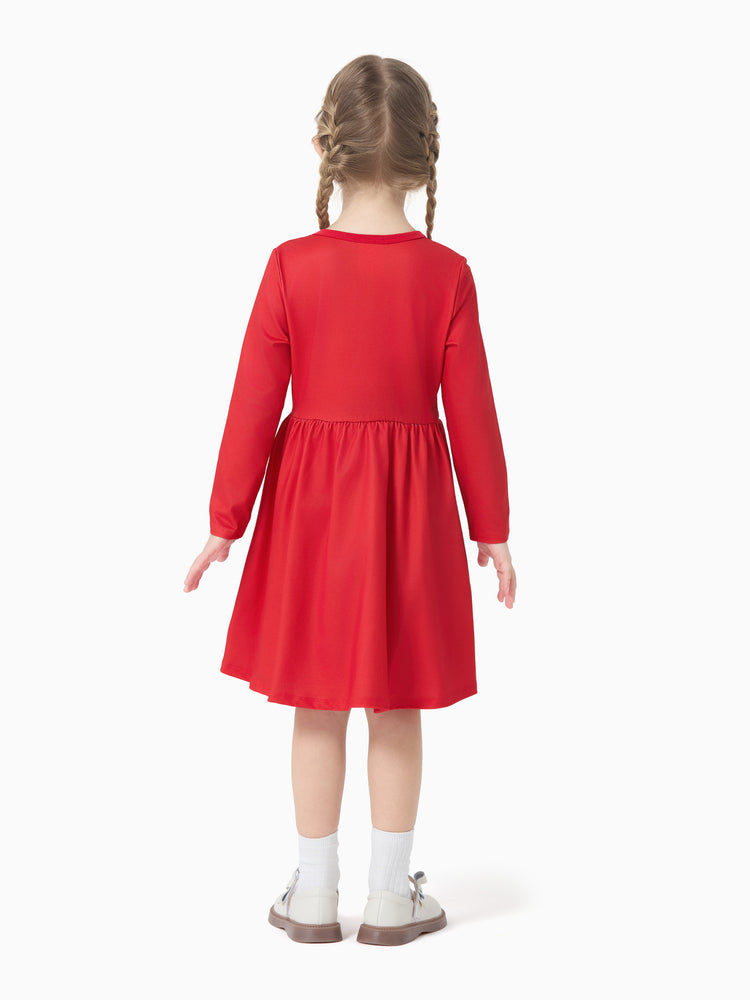 Mein kleines Pony Weihnachten Kleinkind Mädchen Schneeflocke Kleid rot