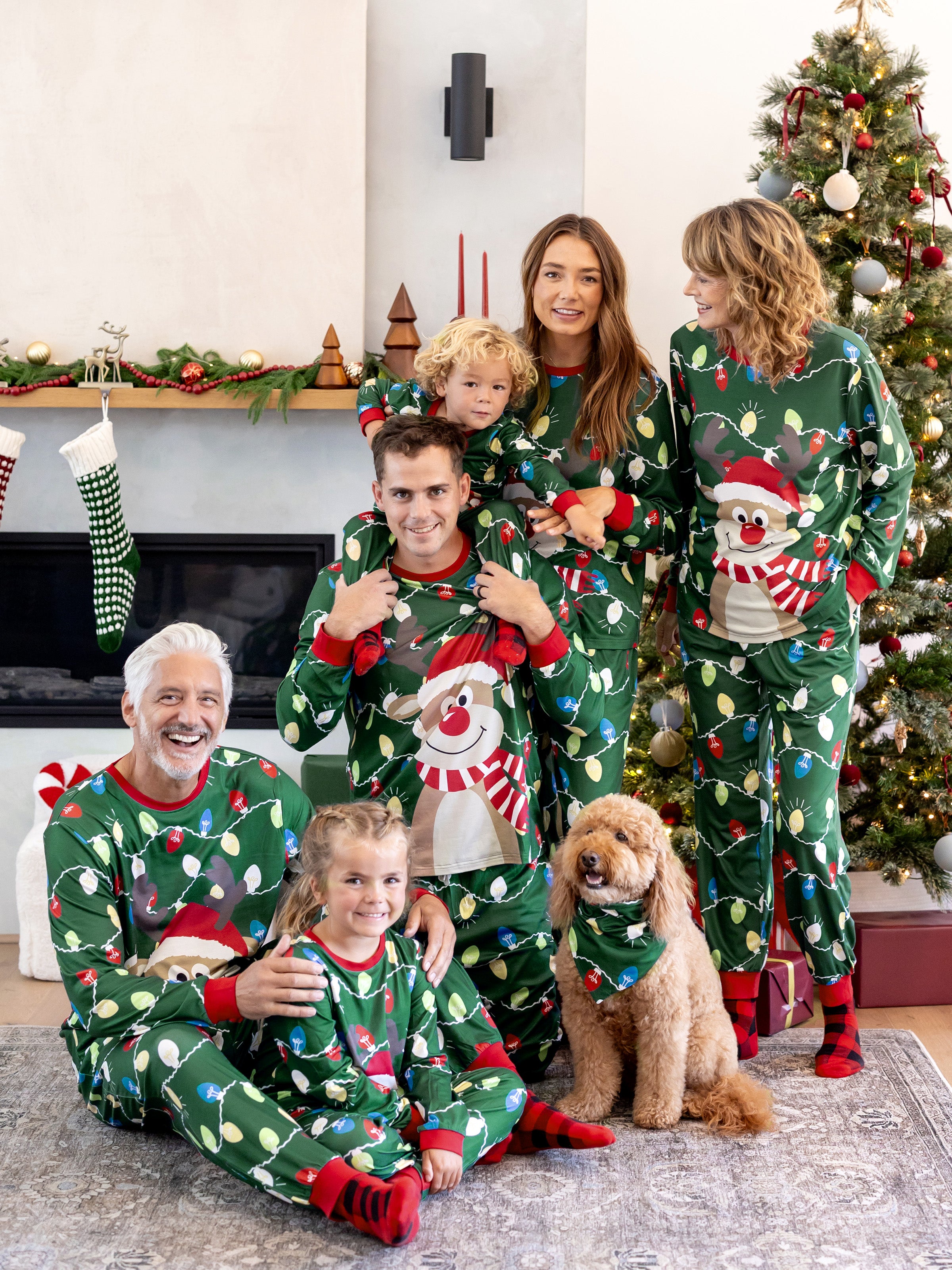 Reindeer Matching Christmas Pjs Next Day Delivery Reindeer Family