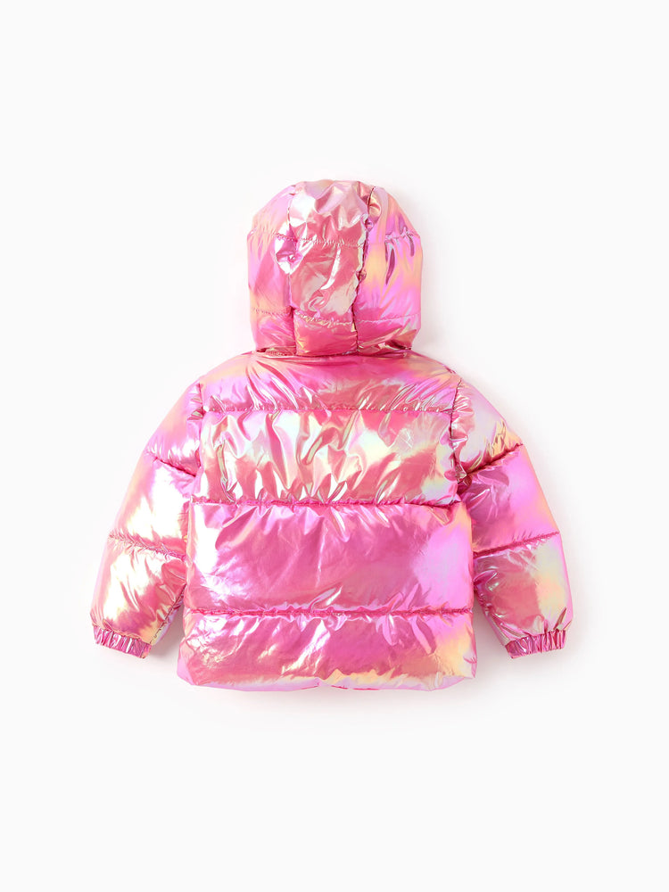 PAW Patrol Toddler Girl 1pc Chase/Skye Bright Hooded Quilted Puffer Jacket Coat Pink
