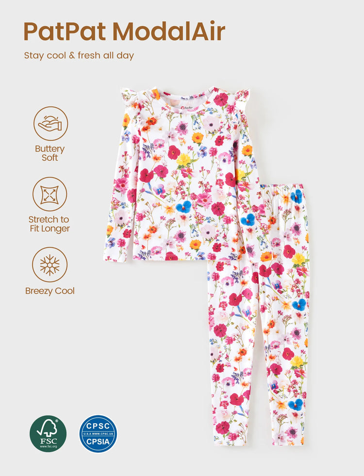 Pyjama d'Halloween pour tout-petits/enfants avec imprimé enfantin (1 pièce ajustée) Rose vif