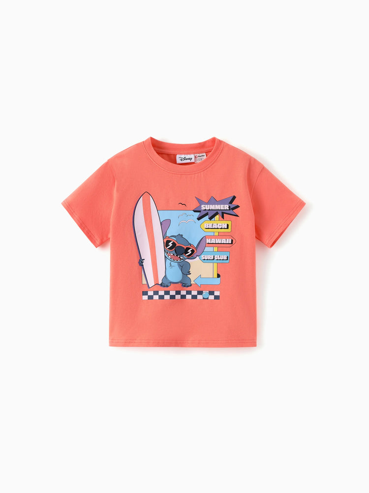 Disney Stitch Mommy & me Tropical Floral Sporty Dress/ Cotton Top Multi-color