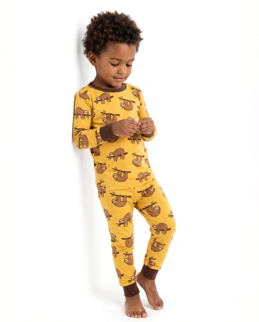 Christmas / Halloween Pajama 2-piece Bamboo Pajamas Set With Childlike Print for Baby / Toddler( Snug-Fitting) Yellow