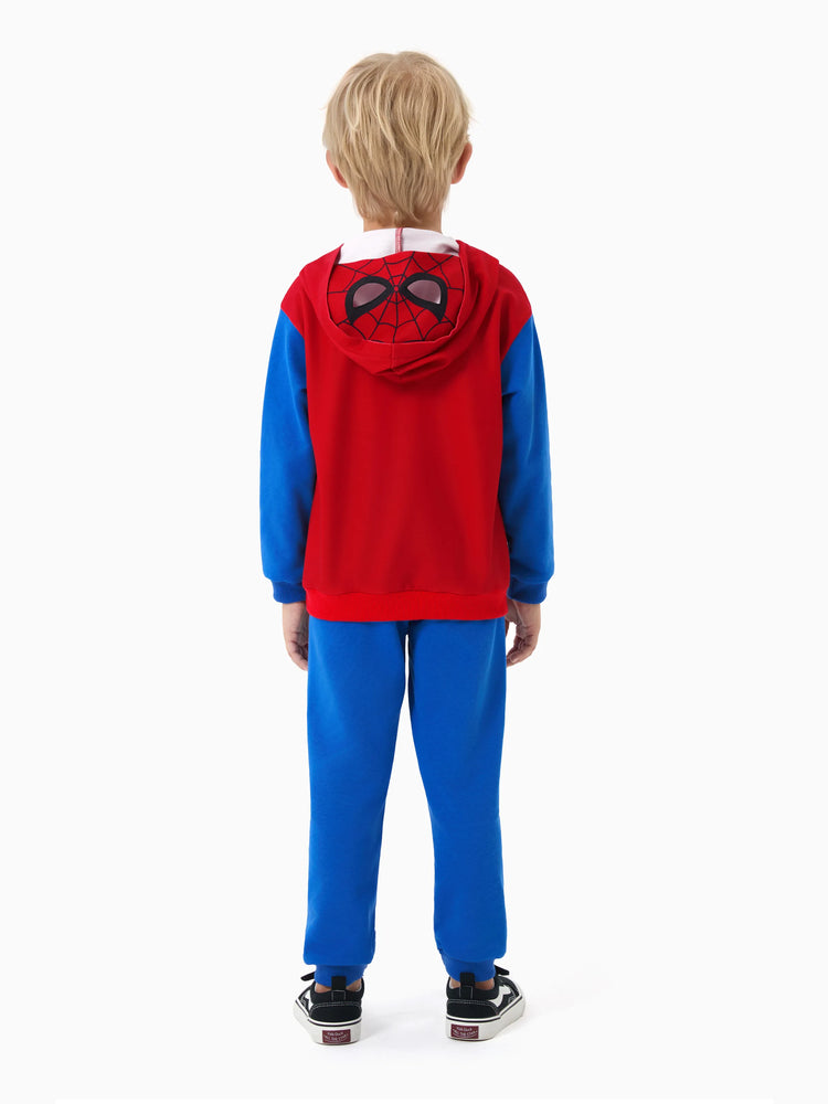 Marvel Kleinkind / Kind Junge 2pcs Superheld Kostüm Sweatshirt und Hosen Set mit eingebauter Maske blau