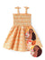 Robe à smocks Moana pour petite fille, princesse Disney, orange