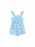 Ocean Vibes Toddler Girl Tropical island Romper Blue
