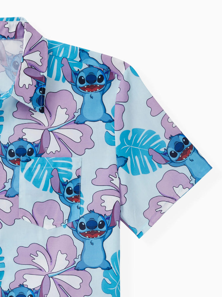 Disney Stitch Family Matching Naia? Stitch and Hawaii Style Floral Print Sleeveless Dress/Onesie£¯Shirt Multi-color