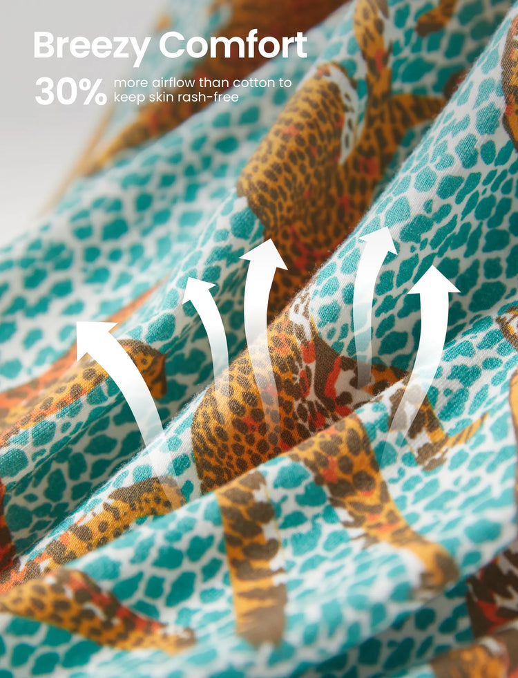 Toddler / Kids Christmas / Halloween Pajamas 3-Piece Bamboo Pajama Set 2-in-1 Look for 4 Seasons (Snug-Fitting) Green