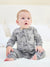 Baby Boy/Girl Plant Print Zip-up Snug-Fitting Wool Pajamas Grey