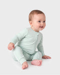 Bambou – Pyjama zippé pour bébé, couleur vert pâle