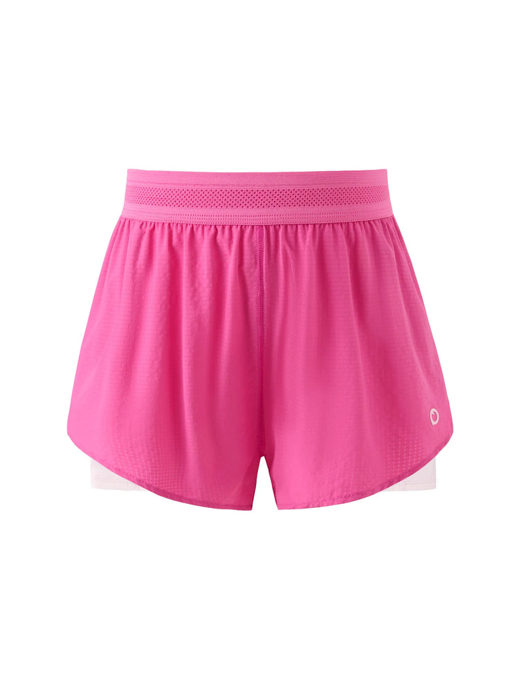 PatPat Lightflow Activewear Short de sport ultra léger à séchage rapide pour fille avec doublure en viscose de bambou Rose vif