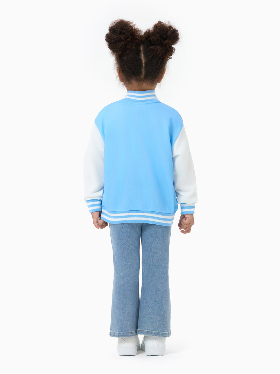 Disney Die Eiskönigin Mädchen Elsa/Anna Colorblock-Jacke mit Druckknopfverschluss  blau