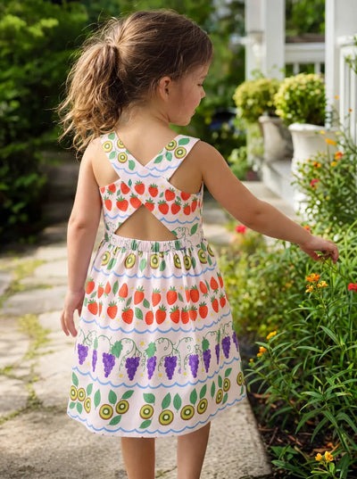 Fresh Market Toddler Girl Fruit Crossback Dress Multi-color