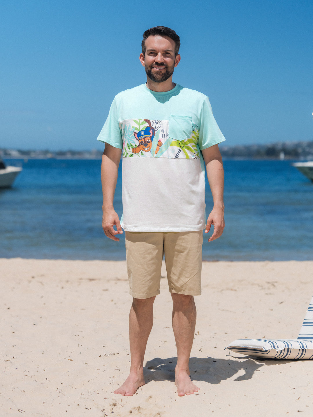 PAW Patrol Daddy & Son Floral Dress/ Cotton Top Turquoise