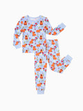 Christmas / Halloween Pajama 2-piece Bamboo Pajamas Set With Childlike Print for Baby / Toddler( Snug-Fitting) Blue
