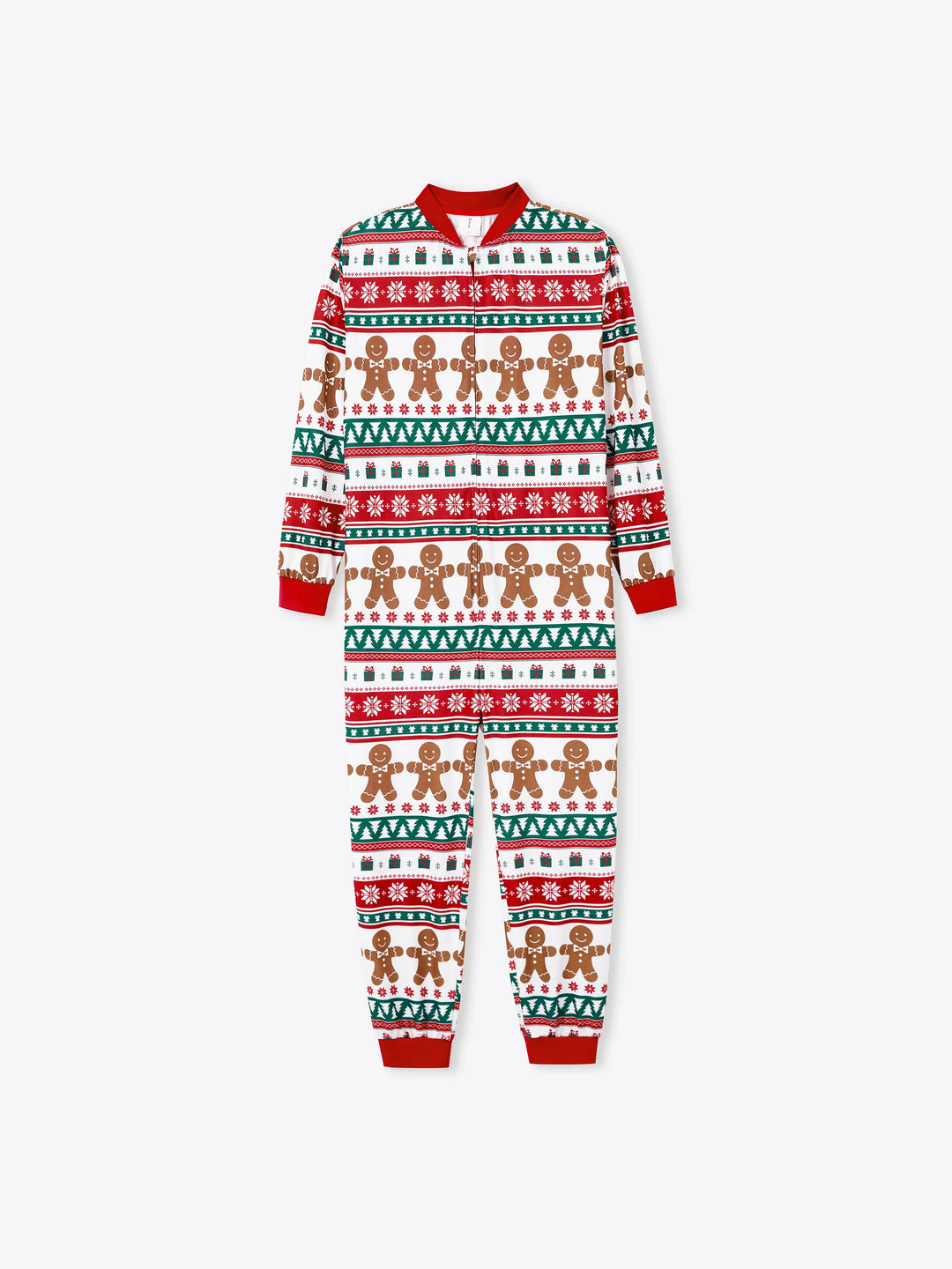 Conjunto de pijama familiar navideño a juego, pijama con estampado de cuadros navideños de jengibre y calcetines navideños rojos