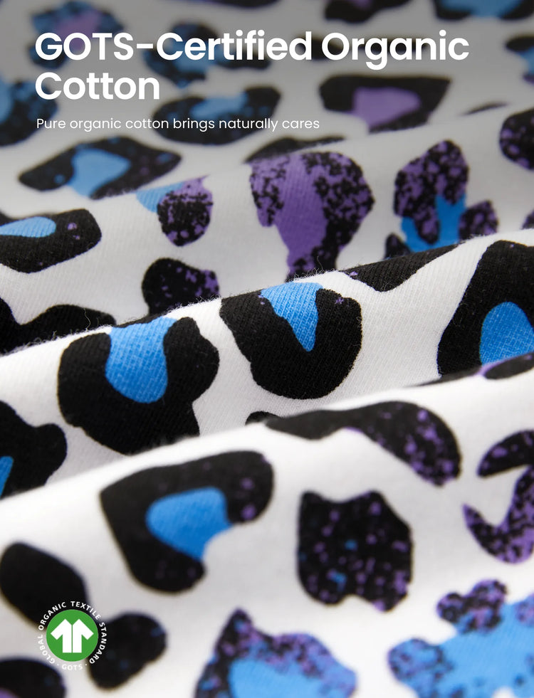 Kleinkind / Kinder 2-teiliger Pyjama aus Bio-Baumwolle mit kindlichem Print Eng anliegende Pyjamas für Mädchen / Jungen schwarz