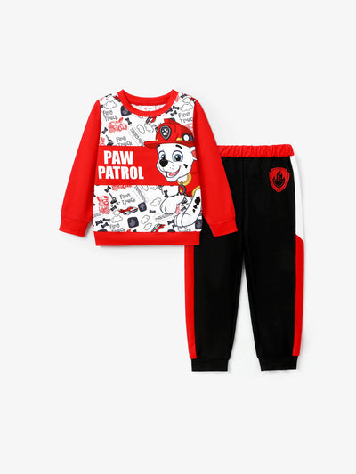 Ensemble 2 pièces sweat-shirt et pantalon Marshall pour tout-petit garçon de la Pat' Patrouille, rouge