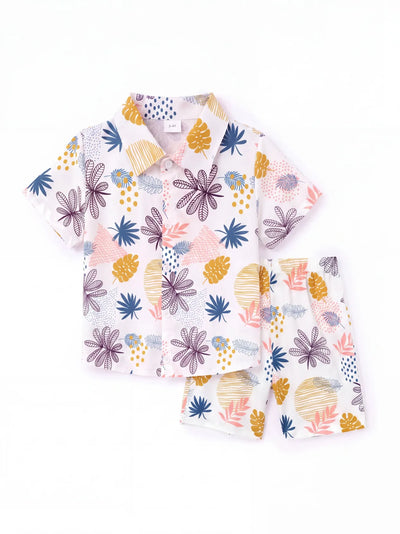 Fresh Market Toddler Boy Banana Shirt & Shorts Set Multi-color