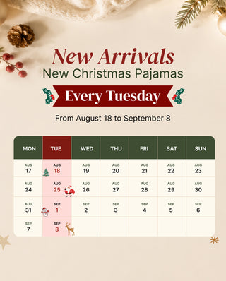 New Christmas pajamas arriving every Tuesday