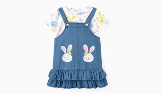 Ensemble Vêtements Pâques Bébé Fille Garçon Avec Volants - Barboteuse + Pantalon + Bandeau - Dubute
