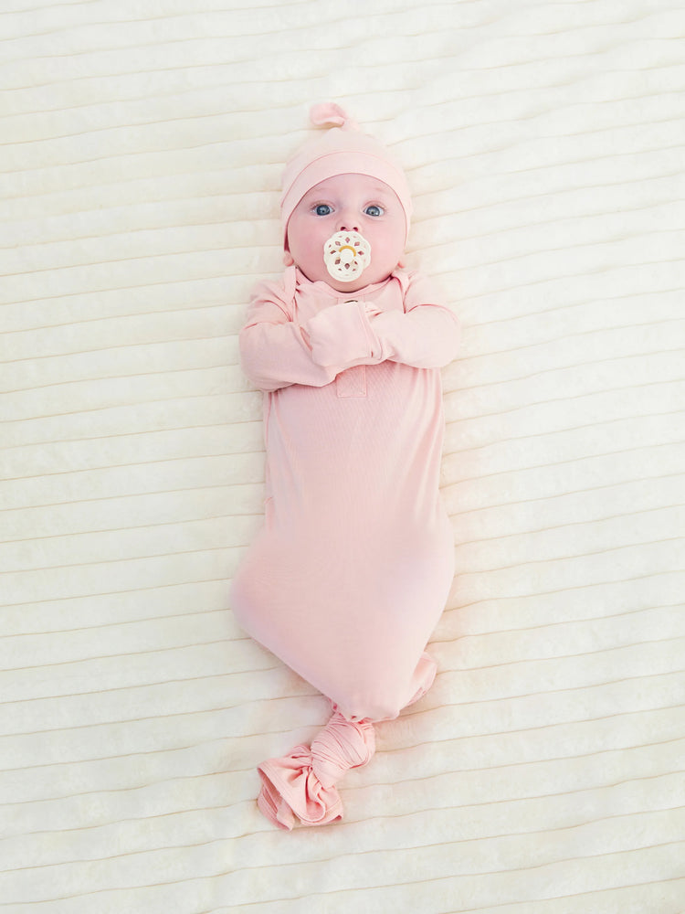 Bambus Baby Schlafsack für Jungen/Mädchen mit Hut rosa