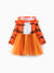 Disney Winnie the Pooh Girls Cosplay Halloween Hooded Long-sleeve Tulle Dress Orange