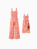 Disney Princess Mommy and Me Moana Allover Print Jumpsuit Orange red