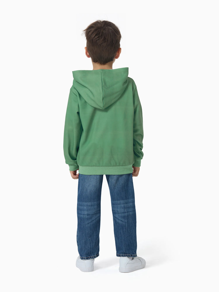 Star Wars Toddler/Kids Boy Grogu Knit Fabric Zip-up Hoodie Jacket Green