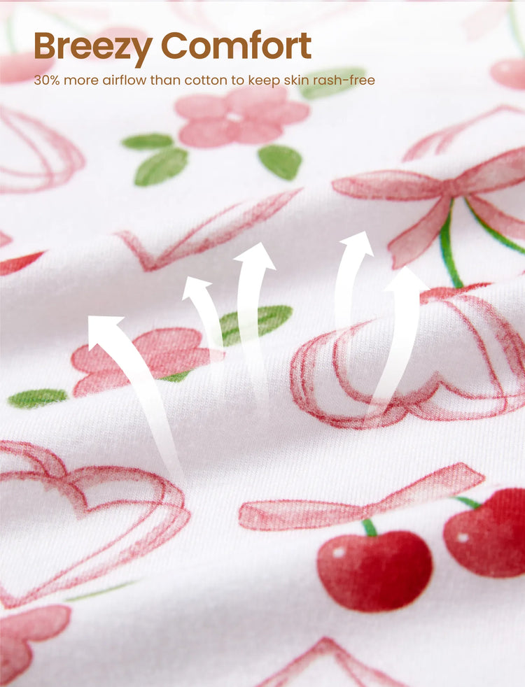 Pyjama de Noël/Halloween pour tout-petits/enfants Ensemble de pyjama 3 pièces en bambou Look 2 en 1 pour 4 saisons (ajustement parfait) Rouge