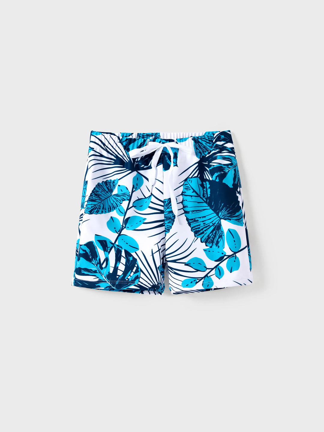 Daddy & Son Drawstring Swim Trunks or Cut Out Lace UP Back One-Piece Swimsuit BLUEWHITE