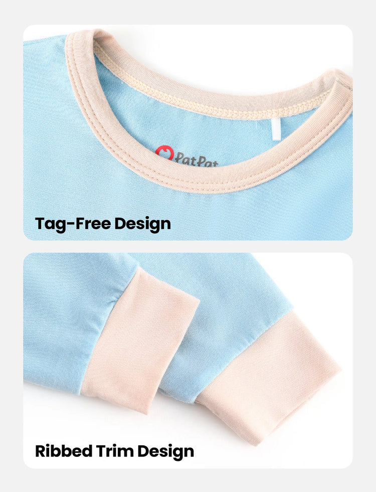 Baby 2-teiliges Tencel Modal Pyjamas Set für Mädchen / Jungen ( eng anliegend ) hellgrün