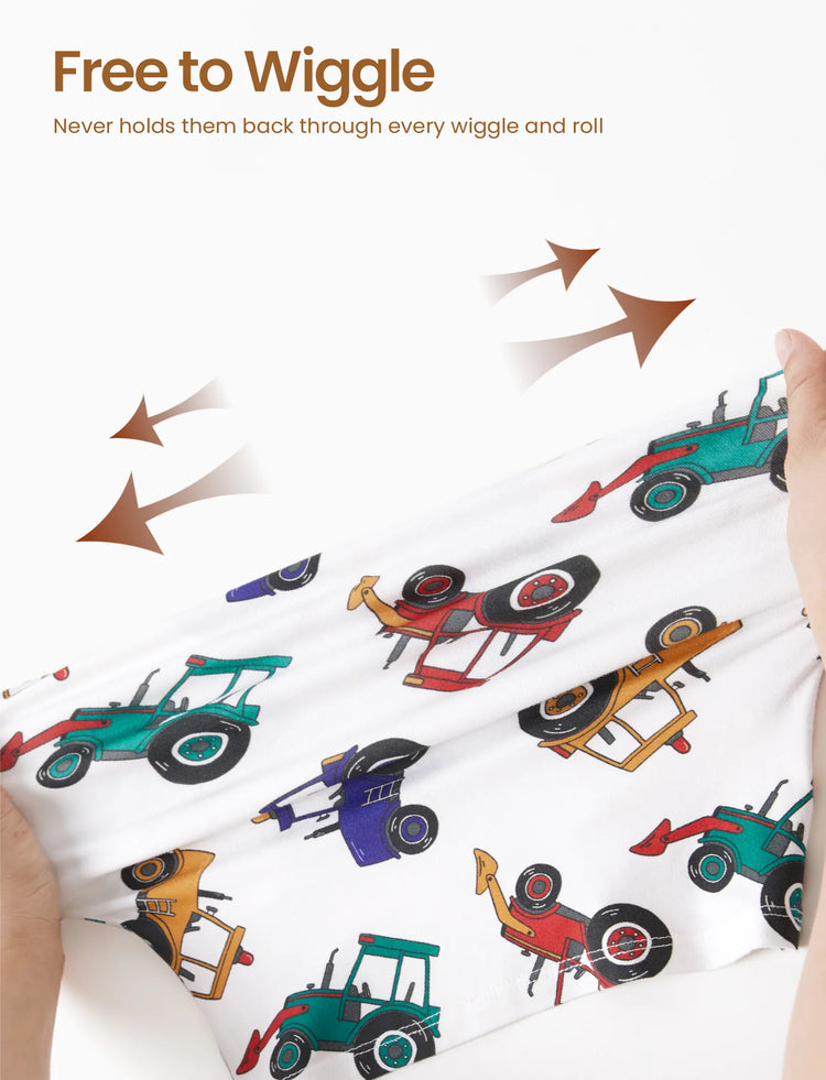 Pyjama de Noël/Halloween 2 pièces en bambou avec imprimé ludique pour tout-petits/enfants (coupe ajustée) jaune