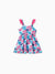 Disney Stitch Toddler/Kid Girl Naia™ Stitch and Hawaii Style Floral Print Sleeveless Dress Multi-color