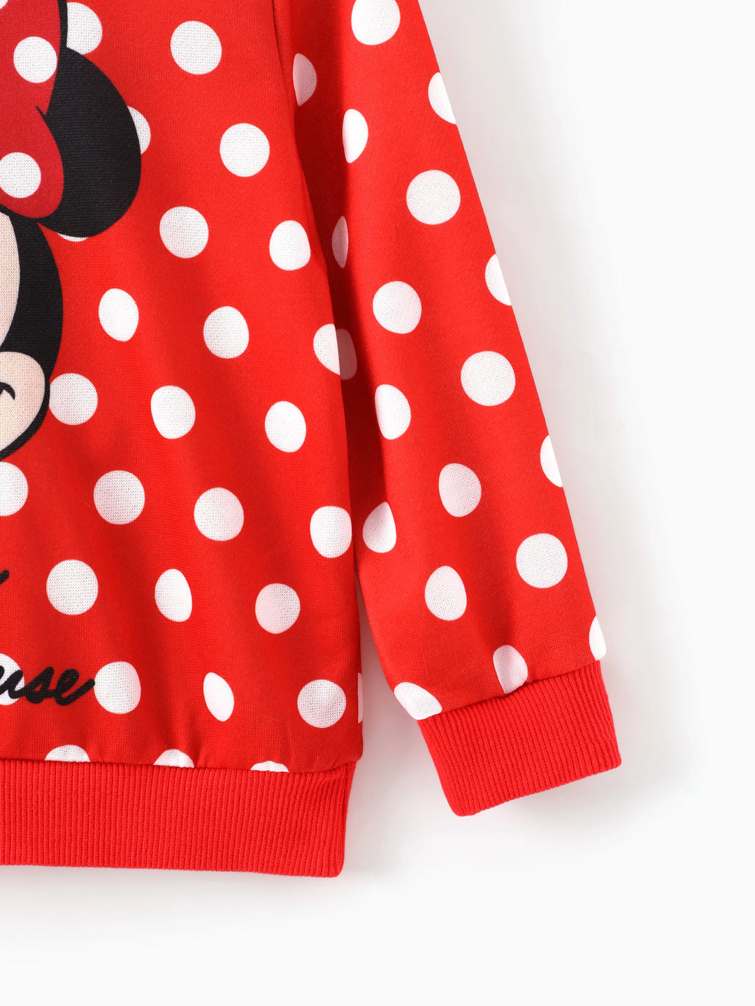 Disney Mickey and Friends Toddler/Kid Girl Minnie Polka Dots Print Hooded Sweatshirt Red