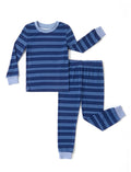 Pyjama de Noël/Halloween 2 pièces en bambou avec imprimé ludique pour tout-petits/enfants (coupe ajustée) Bleu