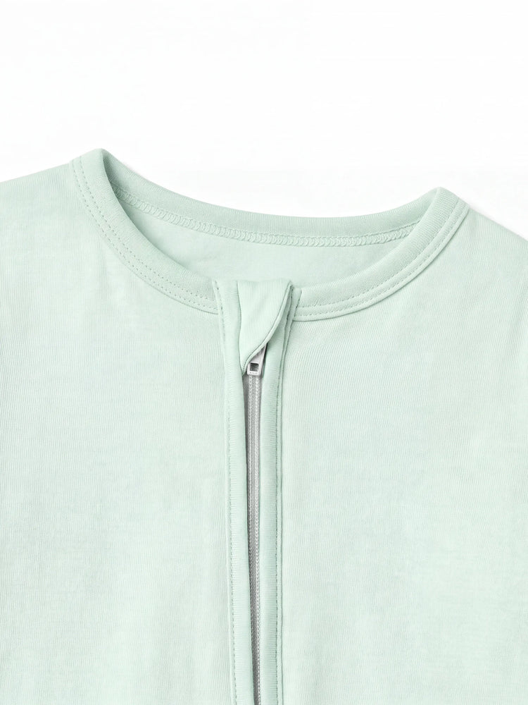 Bamboo Baby Boy/Girl Zip-Up Pajamas Pale Green