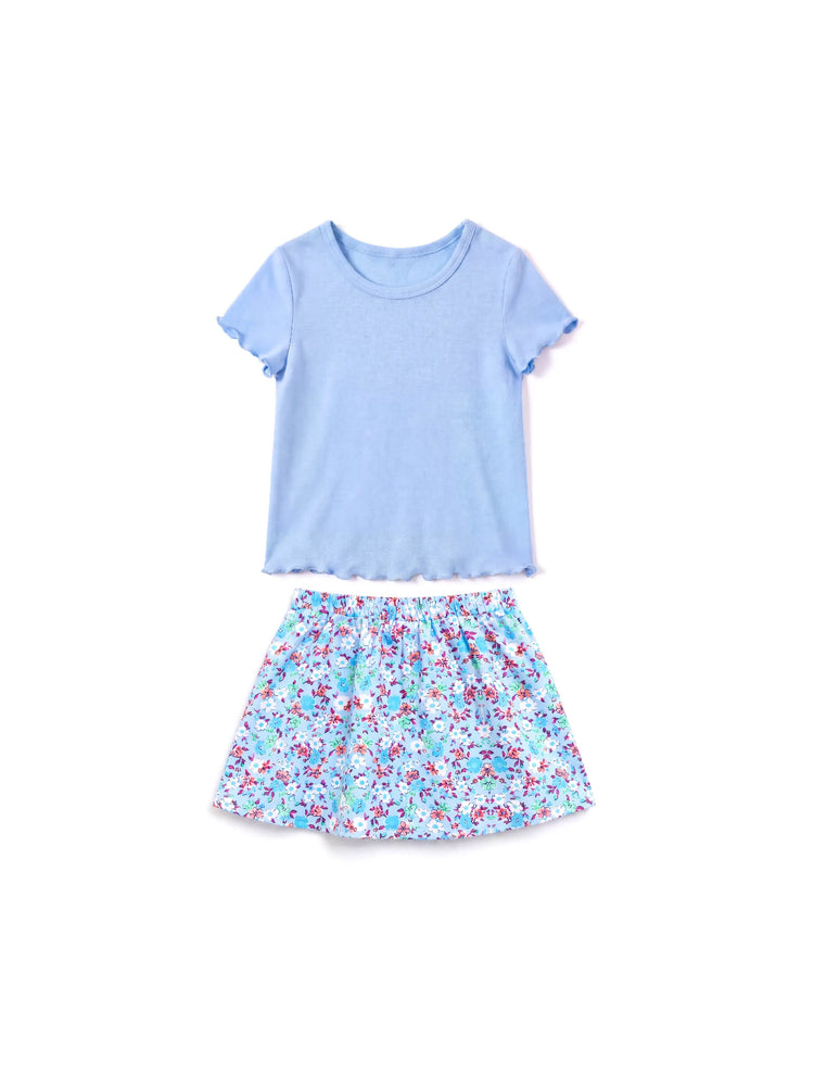 Fresh Market Toddler Girl Top & Skirt Set Blue