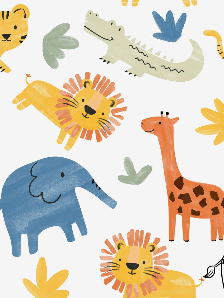 Bamboo Baby Boy/Girl Cartoon Printed 2-Way Zip Onesies Anti Slip Long-sleeve Footie Yellow