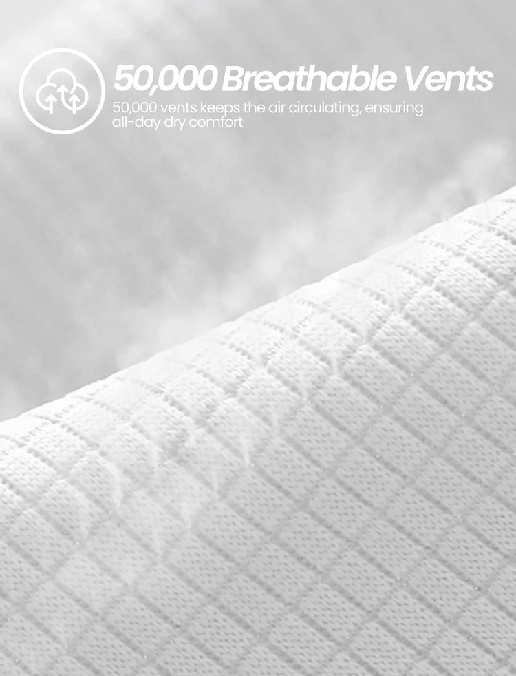 PatPat Lightflow Activewear Kid Boy Athletic Breathable Air-Grid Ultra Lightweight Short Sleeve T-Shirt White