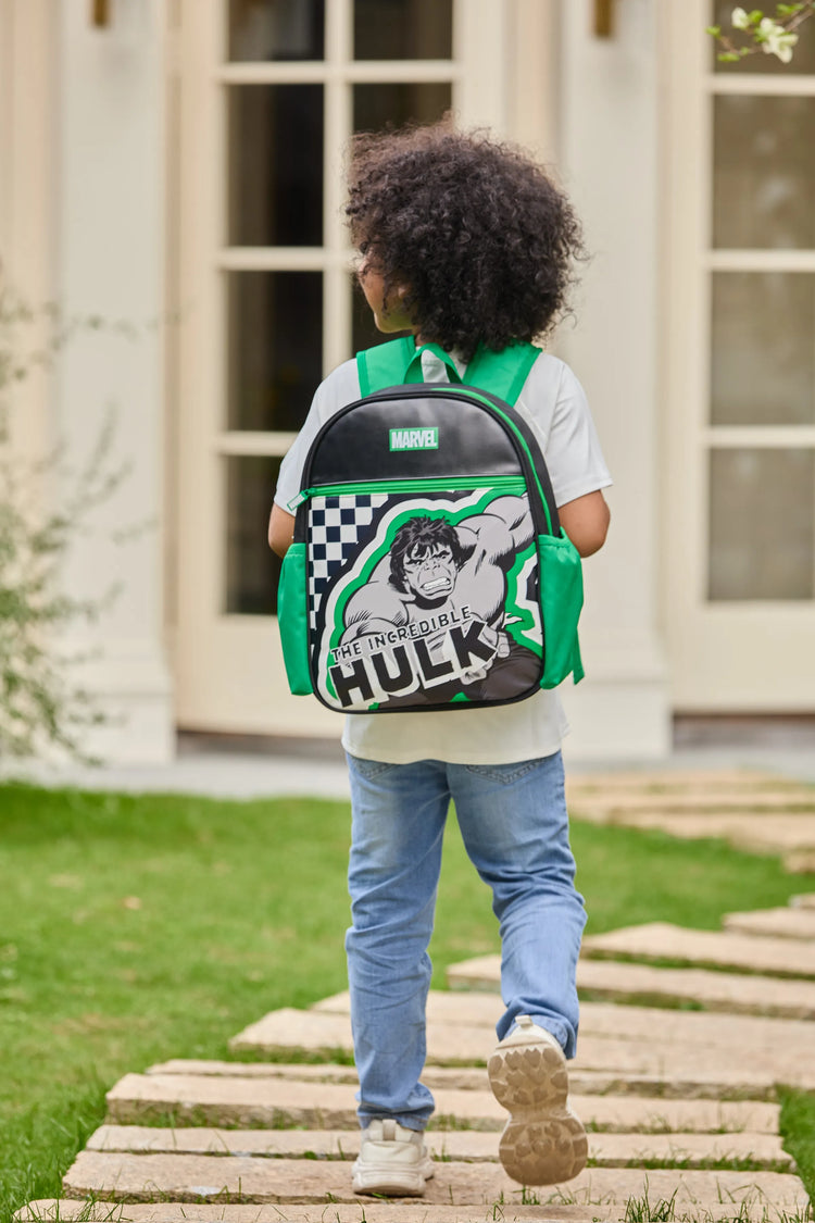 PatPat Marvel Hulk Kids Backpack for Daycare and Kindergarten, Roomy Toddler Daypack with Comfortable Padded Shoulder Straps Green