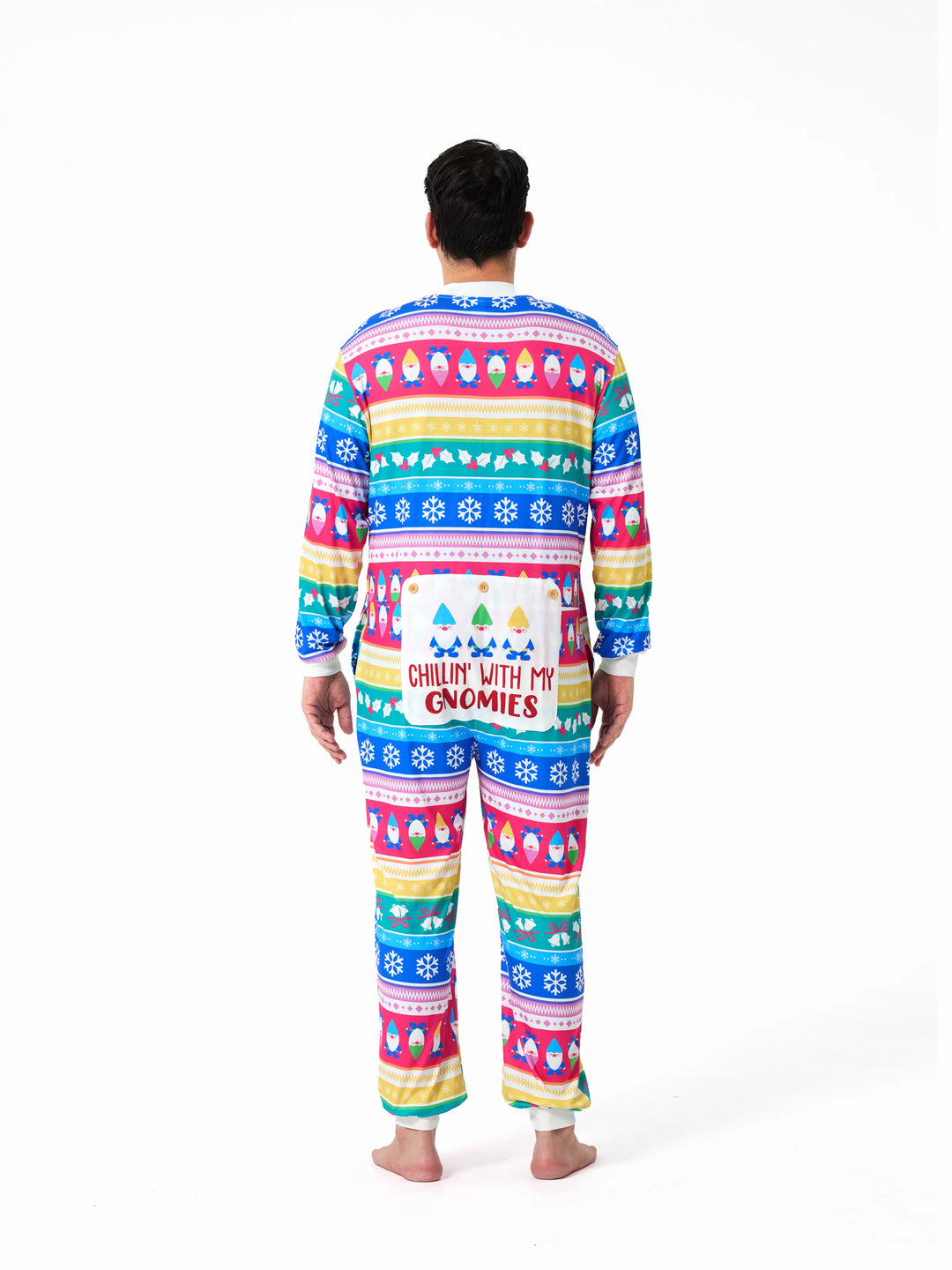 Christmas Matching Family Pajamas Set Christmas Gnome Striped PJS with Christmas Socks Multi-color