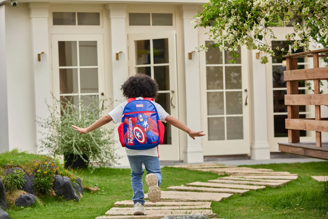 PatPat Marvel Captain America Kids Backpack for Daycare and Kindergarten, Roomy Toddler Daypack with Comfortable Padded Straps Blue