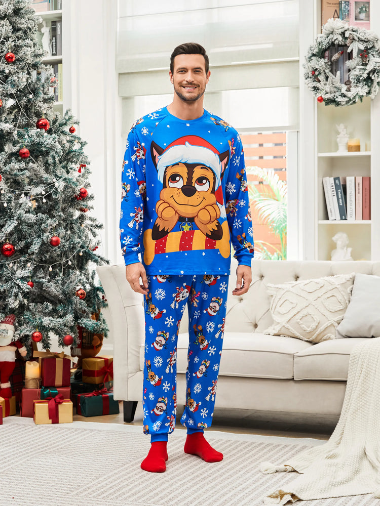 Ensemble pyjama assorti de Noël pour toute la famille Pat'Patrouille Chase et Marshall avec chaussettes de Noël 