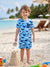 Ocean Vibes Toddler Boy Shark Top & Shorts Set Blue