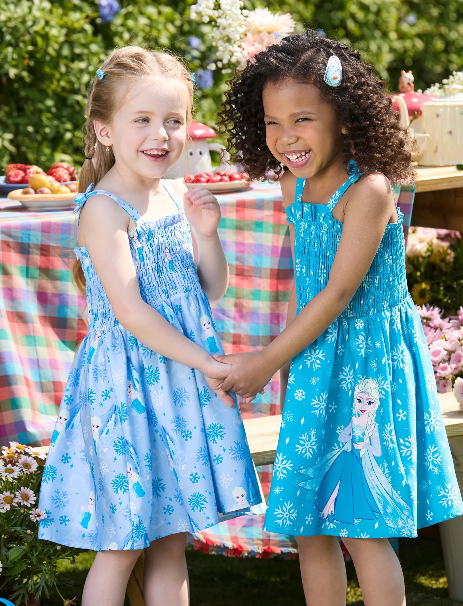 Disney Frozen Toddler Girl Elsa Snowflake Print Bowknot Smocked Dress Sky blue, Sky blue / 3-4 Years Disney Frozen Toddler Girl Elsa Snowflake Print Bowknot Smocked Dress Sky blue, Sky blue / 3-4 Years