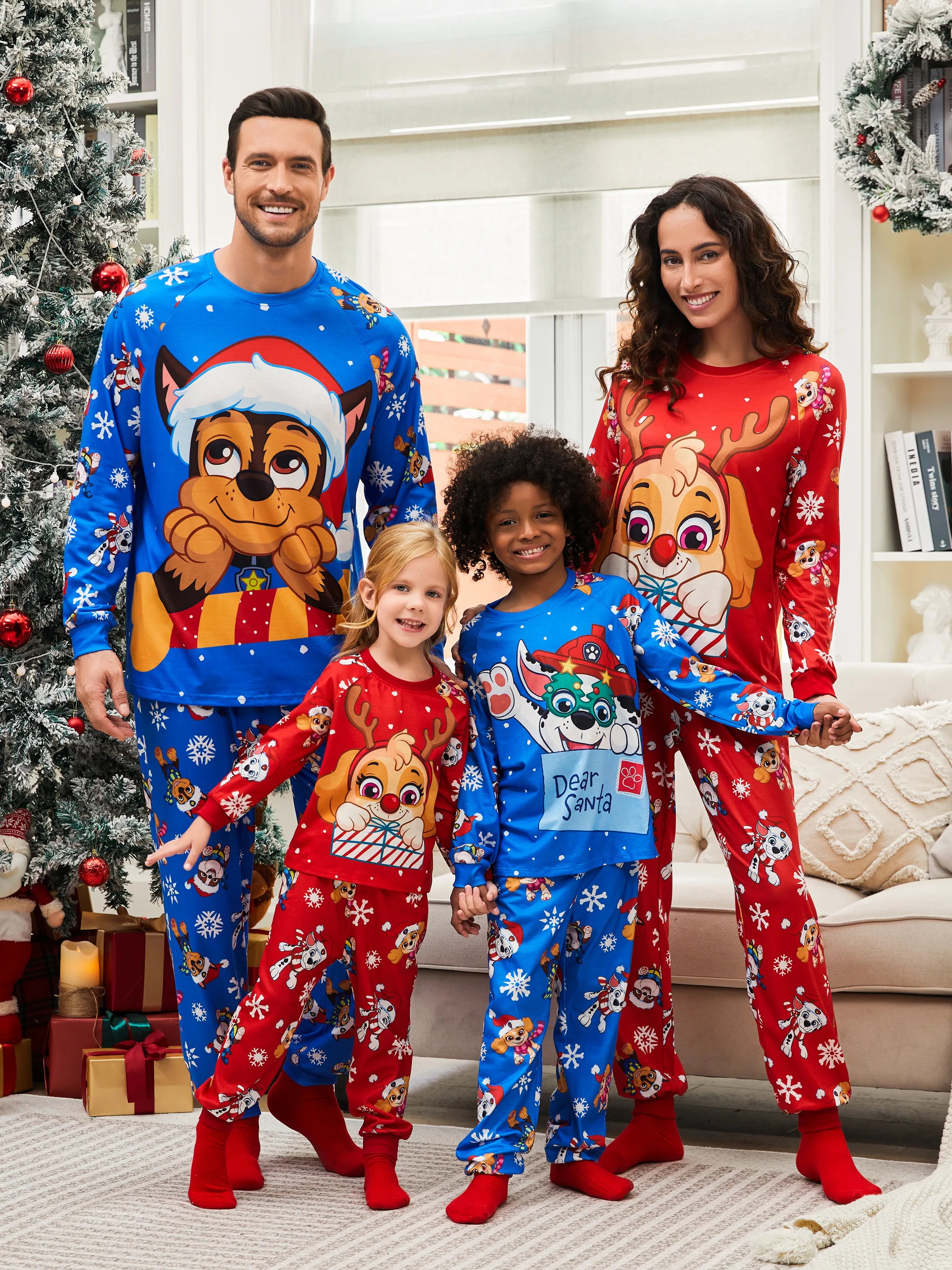 PAW Patrol Christmas Family Matching Chase and Marshall Pajamas