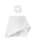 PatPat Rapidair activewear Kid Girl Athletic 2 in 1 Tennis Skort with Bamboo Viscose Shorts & Pocket White
