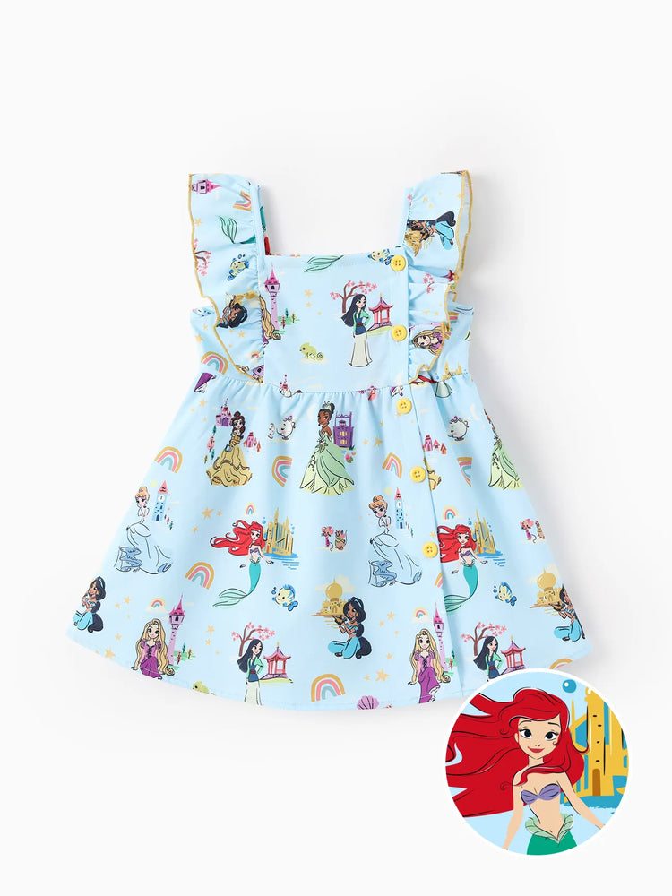 Disney Princess Toddler Girl Ruffled Dress Blue