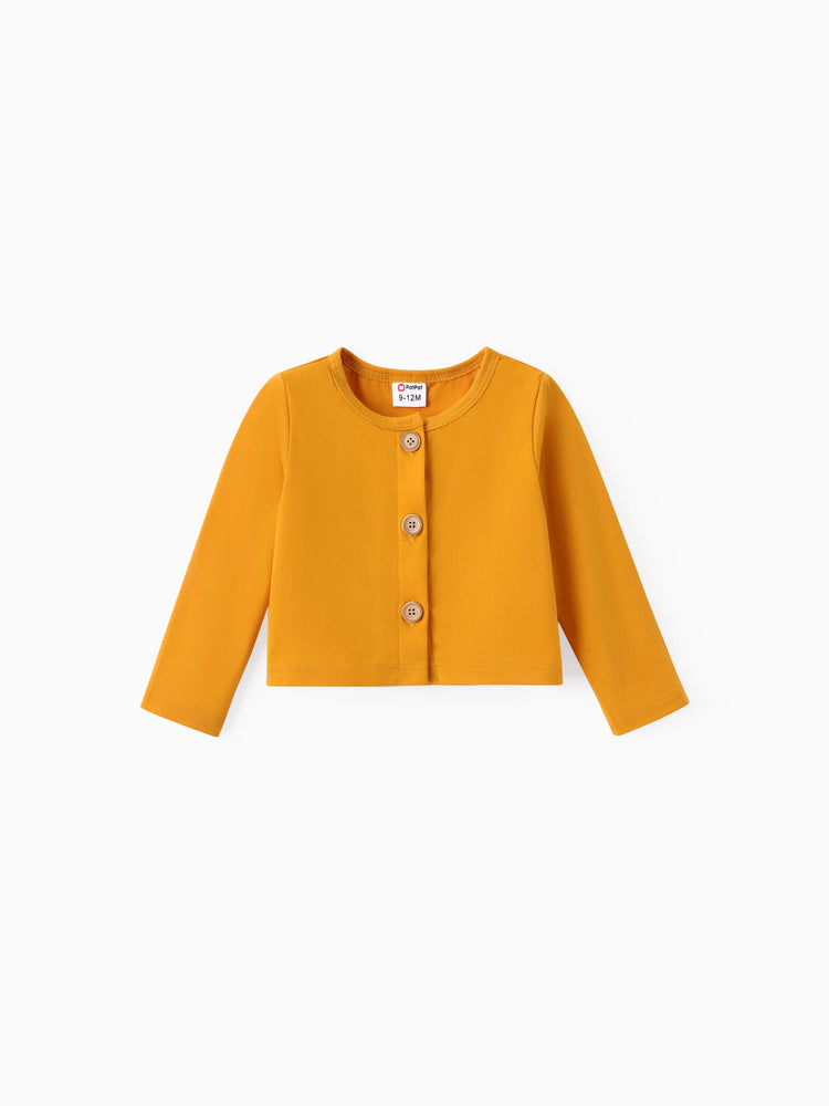 2 Stück Baby Mädchen Rosa Strickjacke und Elefantendruck Kleid Set Ingwer-2