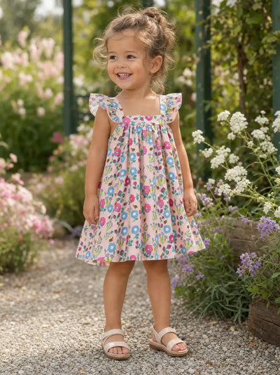 Fresh Market Baby Girl Floral Print Dress Multi-color